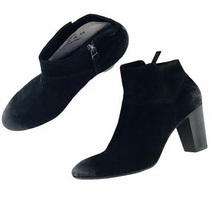 Johnston & Murphy “Alex” leather suede black heel zipper Ankle boots size 9